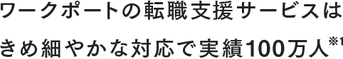 ワークポートの転職支援サービスはきめ細やかな対応で実績100万人